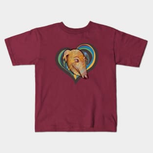 Fawn Greyhound Love Kids T-Shirt